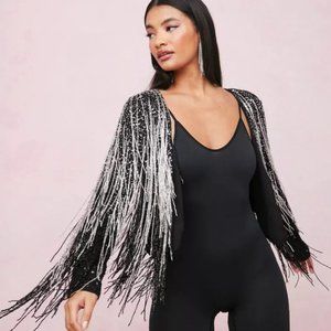 Fringe beaded jacket
